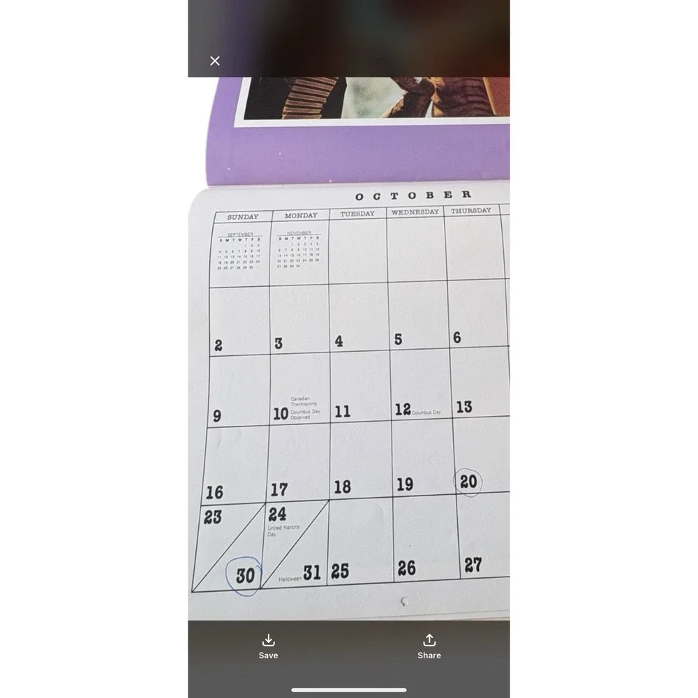 1983 E.T. The Extra-Terrestrial Calendar Vintage Movie‎ Collectible